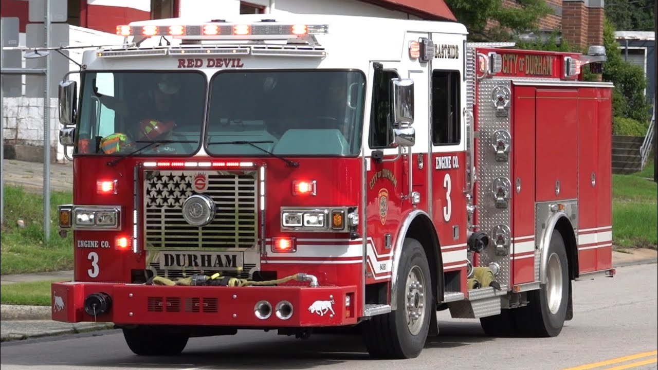 Durham Fire Department Engine 3 Responding 8/7/24 - YouTube
