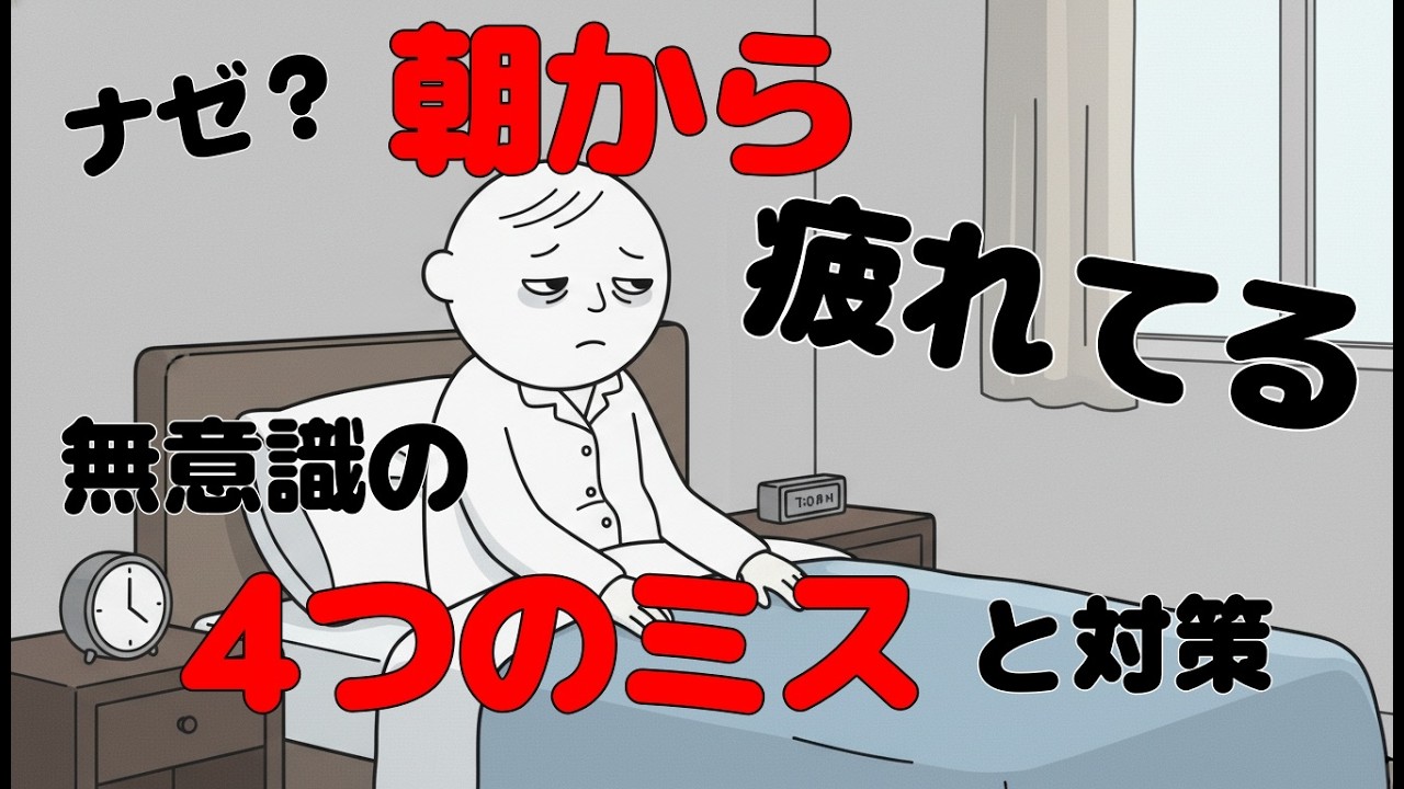 【驚愕】なんで起きた途端に疲れてる？やめたら変わった4つのミス