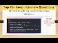 Top 75+ Tricky Java Interview Questions - How to add log statements in Java streams #javaprogramming