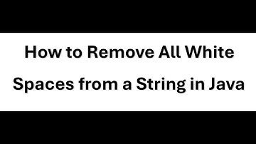 How to Remove All White Spaces from a String in Java || Java Interview Program