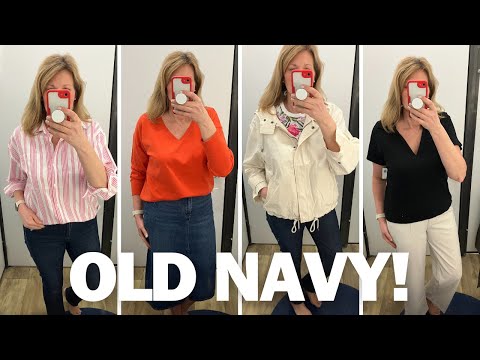OLD NAVY In Store Try On For Over 50!!! I Found The Perfect Spring Transition Sweater!!🥰