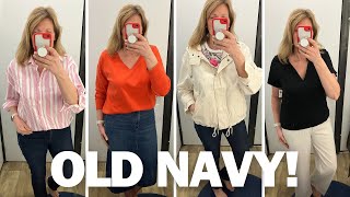 OLD NAVY In Store Try On For Over 50!!! I Found The Perfect Spring Transition Sweater!!