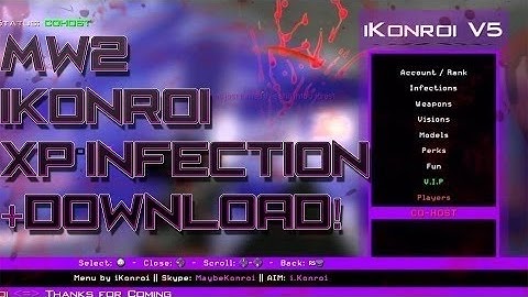 MW2 TU8 iKonroi v5 Mod Menu + Download