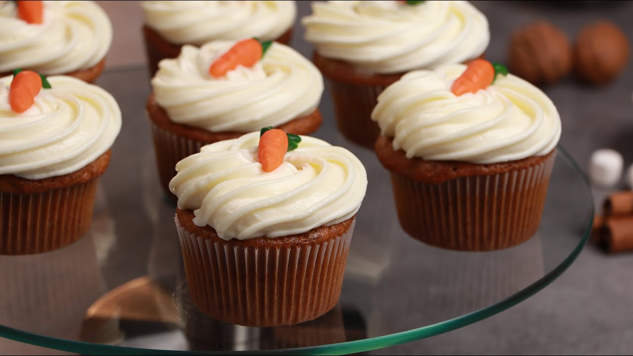 ميني كب كيك الجزر بطريقة سهلة و طعم مميز 😋 😍