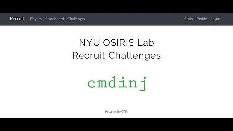 OS Command Injection | CTF Web Challenge
