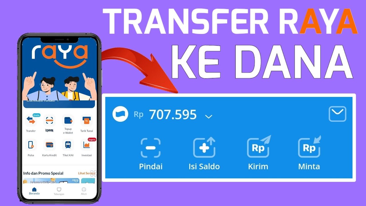 Cara Transfer Bank raya Ke Dana - YouTube