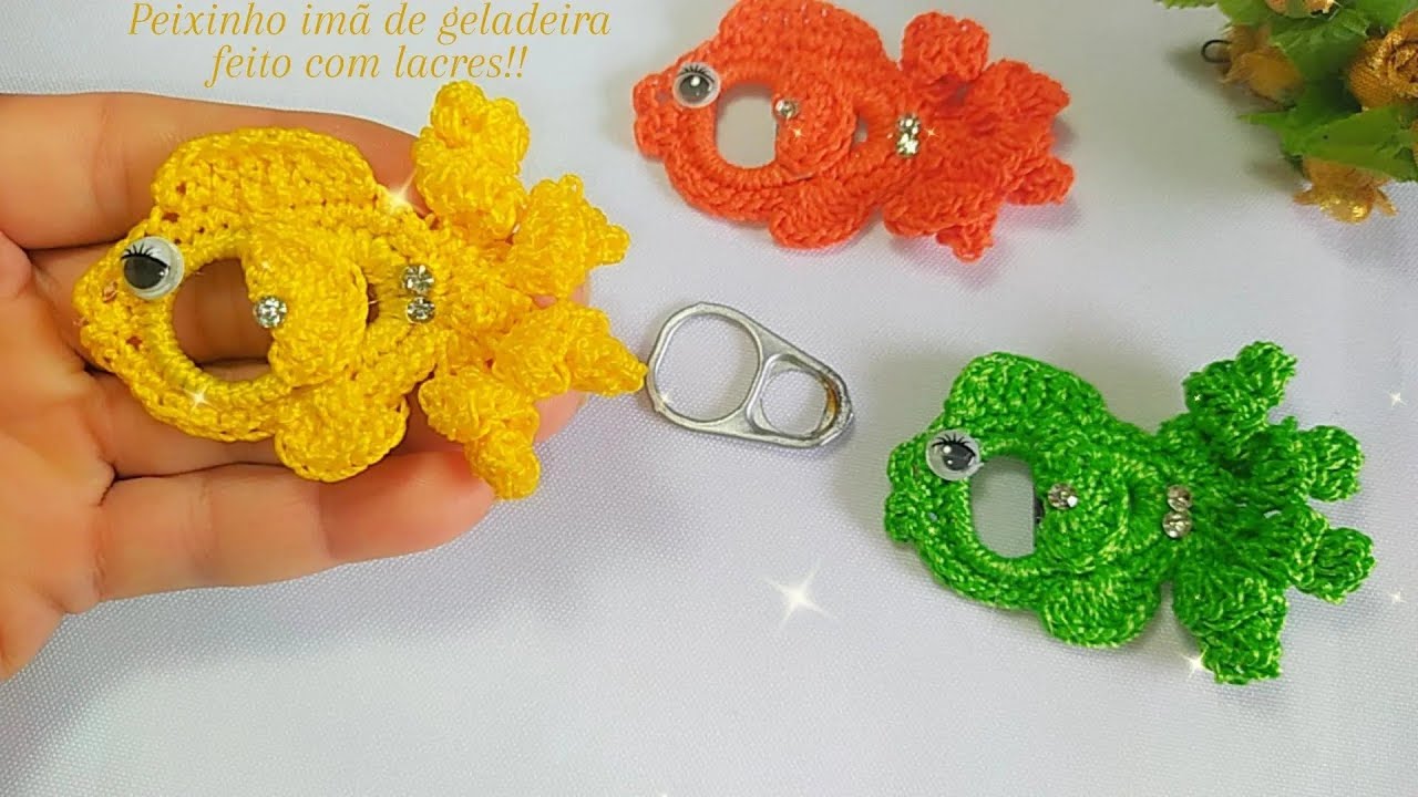 PEIXINHO IMÃ DE GELADEIRA FEITO COM LACRES!!