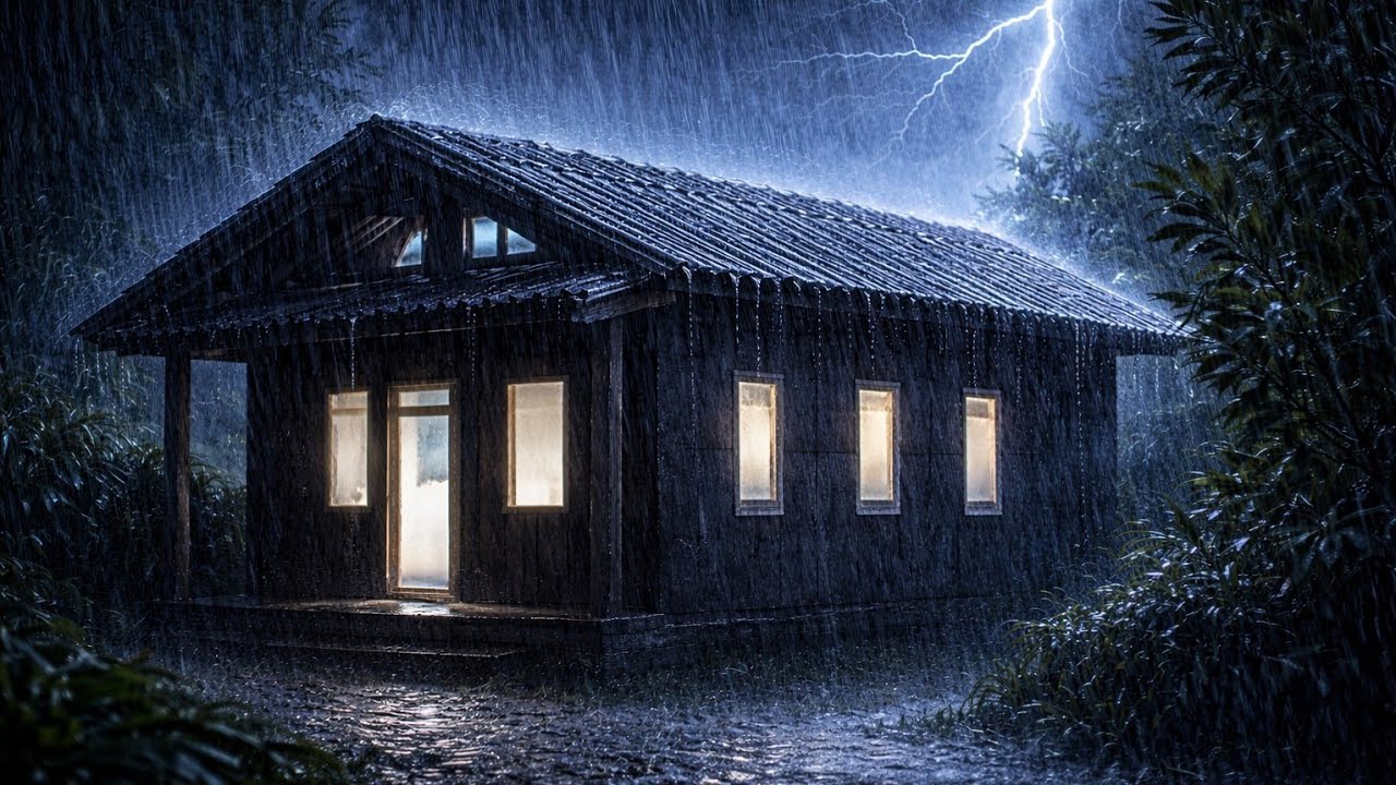 Beat Insomnia and Sleep Faster with Heavy Rainstorm and Thunder Sounds at Night | All Night Long