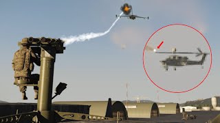 Helicopter shot down by AntiAir Missile  Military Simulation  ARMA 3 Milsim