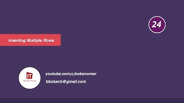 24 Inserting Multiple Rows