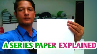 A series paper size explained in english or standard international paper size,