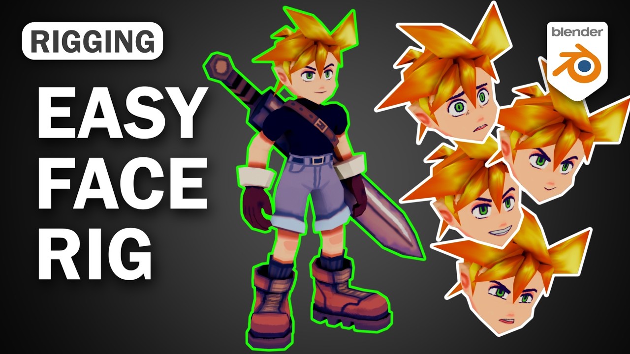 Animate 2D Faces in Blender with a Texture Rig - YouTube