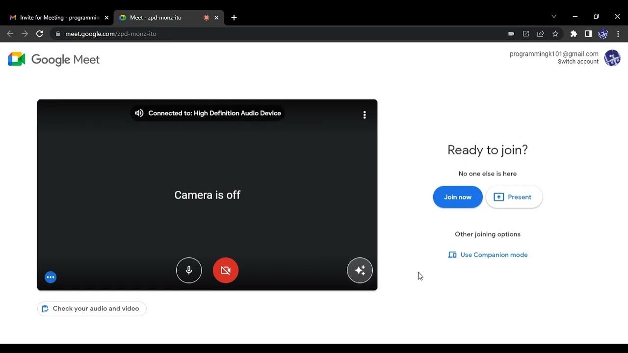 Google Meet How to use Companion mode in Google Meet YouTube