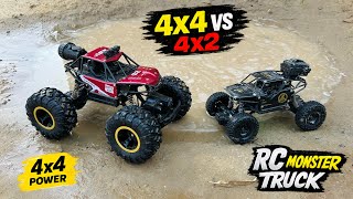 Moka Rock Crawler 4x4 Vs Rc Monster Truck 4x2 | Remote Control Car | Rc car 