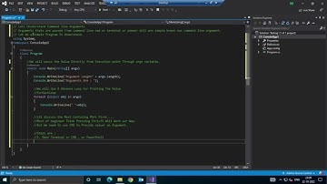 Command Line Argument in C#