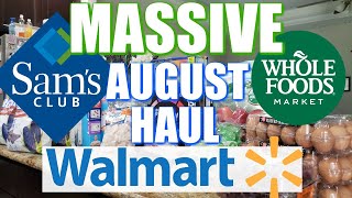 SAM'S CLUB GROCERY HAUL + WALMART \& WHOLE FOODS HAUL! NICOLE BURGESS