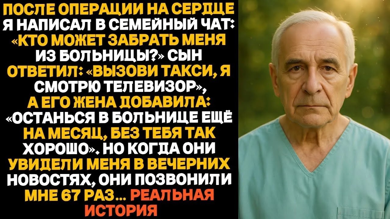 «Сын с невесткой отказались забрать меня из больницы после операции, но к вечеру…»