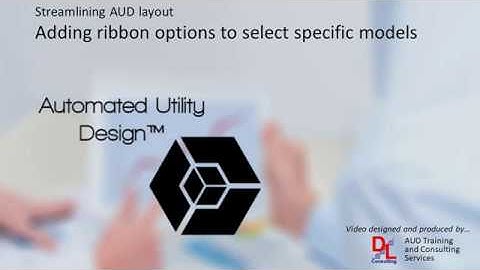 Streamlining AUD Design -- Adding options to the ribbon