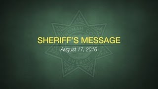 Sheriff Introduction and Message - August, 2016