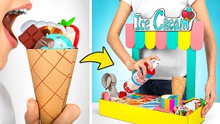 Cómo hacer un puesto de helados con papel