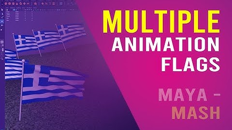 Multiple animation flags in Maya with MASH (cache export first)
