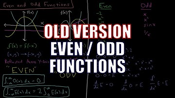 Quantum Chemistry 5.9 - Even and Odd Functions (Old Version)