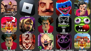 Roblox,Dark Riddle,Dark Riddle 2,Scary Teacher 3D,Zoonomaly,Death Park 2,Poppy Playtime,Witch Cry,..