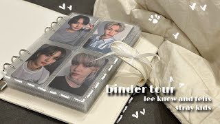 binder tour | коллекция карт минхо и феликса | lee know & felix collection