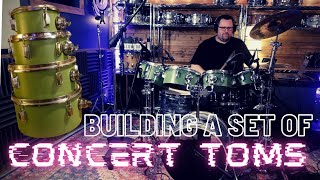 Building A Set Of Concert Toms (Recycling a $25 Drum Kit)