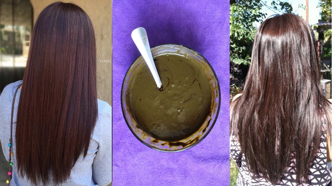 100% natural | How to Hair color at home naturally | Dark brown Colour ...