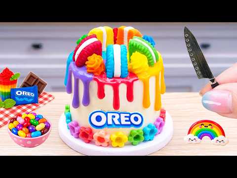 Satisying Miniature Rainbow Oreo Chocolate Cake Decorating Ideas | Mini Rainbow, Tiny Chocolate Cake