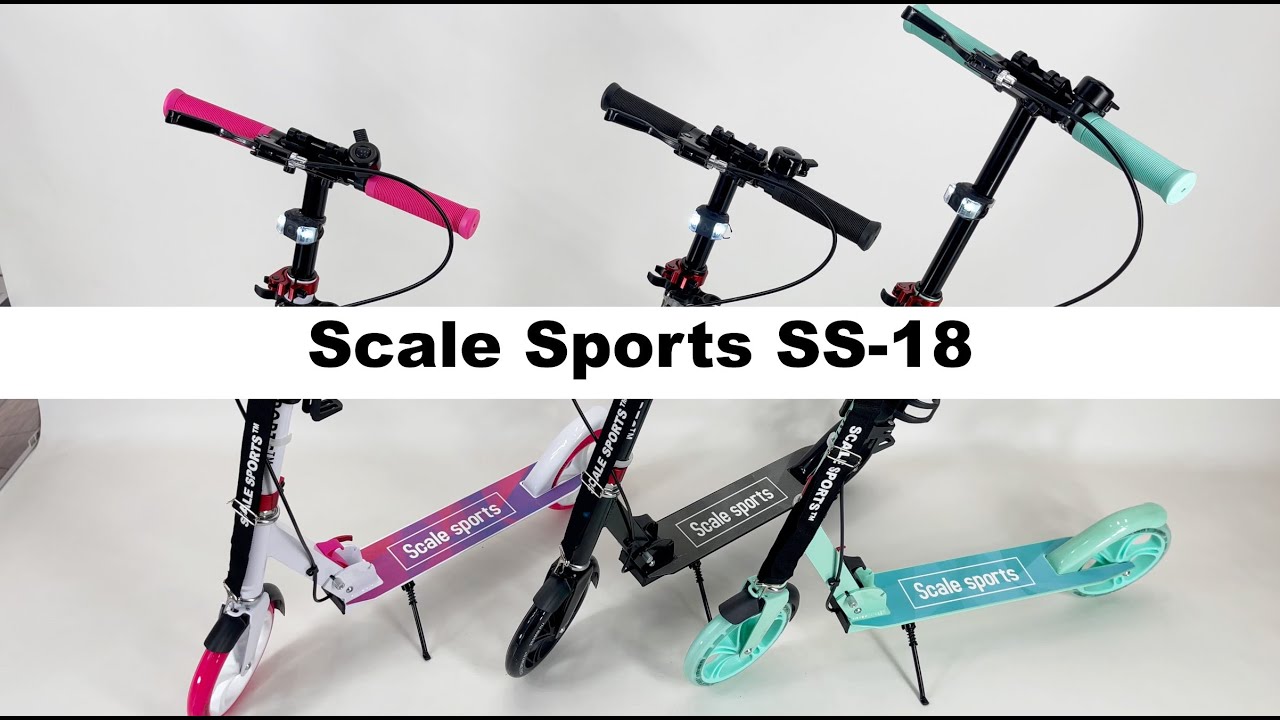 Scale Sports SS-18 | Детский городской самокат с ручным тормозом + инструкция по сборке