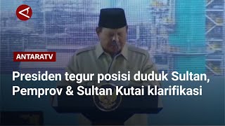 Download Lagu Presiden tegur posisi duduk Sultan, Pemprov \u0026 Sultan Kutai klarifikasi MP3