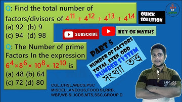 Number System Part 5 | Number of Factors | Even | Odd | Question/Problem | by Mustafizur Rahaman