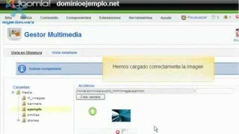 Tutorial Joomla Conocer y administrar su gestor multimedia 