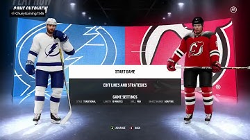 NHL PLAYOFF PREDICTION NJ DEVILS VS LIGHTNING  TBL 2-0