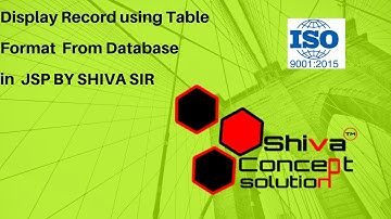Display Record Using Table Pattern in JSP From Database,How to select record from database,shiva sir