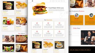 how to create fast food restaurant website html and css | fast food