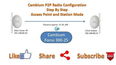 Cambium P2P Radio Configuration | Access Point and Station Mode #cambium #cambiumnetworks #youtube