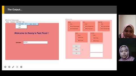 PROJECT 1 VIDEO PRESENTATION  (FAST FOOD ORDERING SYSTEM)