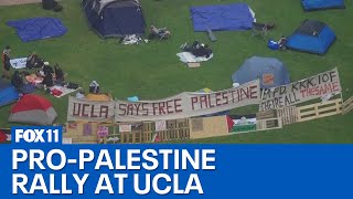 ProPalestine camp in protest at UCLA