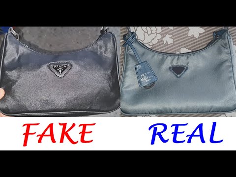 Prada Re-edition bag real vs fake. How to spot fake Prada tote and