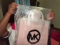 MICHAEL KORS UNBOXING/LARGE DILLION SAFFIANO LEATHER SATCHEL-PALE PINK