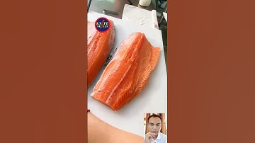 Nice videos salmon fillet for sashimi and sushi food for you! #amazing #reels #video #style #food