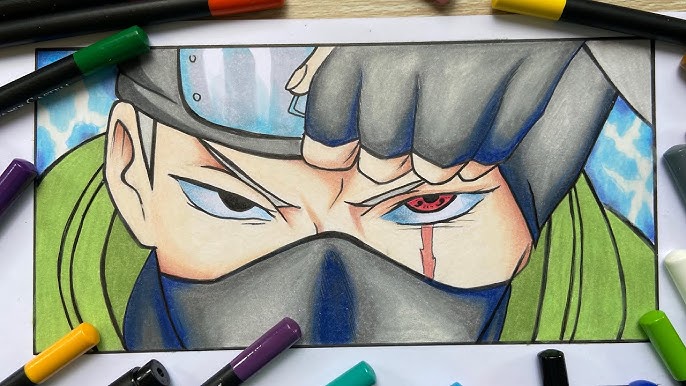 como DESENHAR o KAKASHI corpo inteiro PASSO A PASSO 