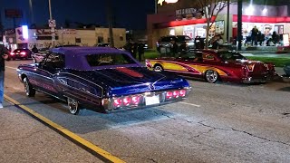 Whittier is Open for Crusing LowRider on  Sunday funday. Lowrider cruise the Boulevard. 1/7/24..