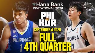 NOCUM DEBUT GAME SA GILAS! Full 4th Quarter: GILAS vs KOREA | Hana Bank Invitational 2026 screenshot 2