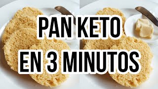  PAN KETO FACIL EN 3 MINUTOS | 3 MINUTE MICROWAVE KETO BREAD | Manu Echeverri