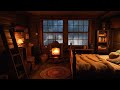 Thunderstorm Sounds &amp; Crackling Fireplace at Cozy Cabin Ambience for sleeping