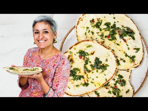 SOFTEST GARLIC CHILLI NAAN  Delicious naan without the oven  No yeast  Food with Chetna